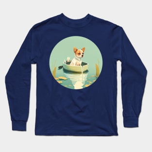 Dog and lake Long Sleeve T-Shirt
